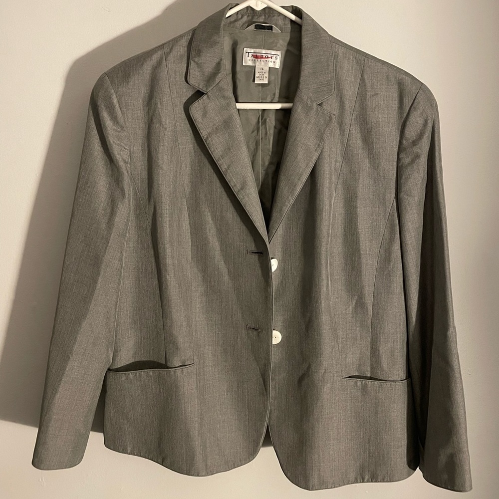 Gray Talbots 100% silk jacket 14